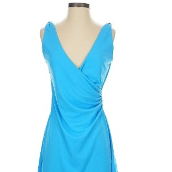 Express Blue Asymmetrical Dress - Picture 1 of 5
